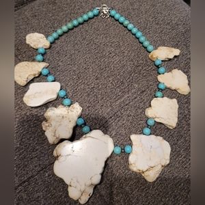 Natural stone necklace.